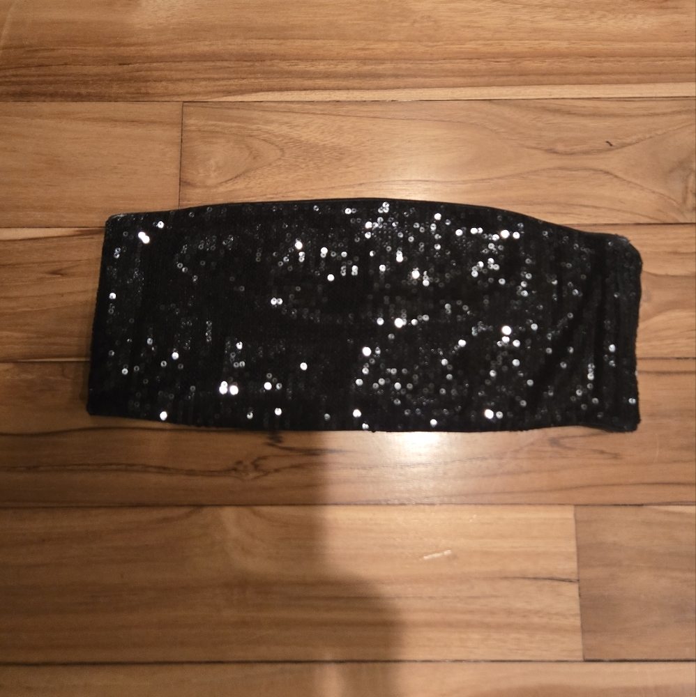 Black Sequin Bandeau